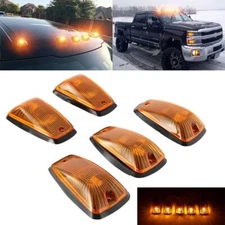 For Chevrolet GMC 1988-2002 Pickup Truck 5Pcs Amber Cab Roof Marker LED Lights