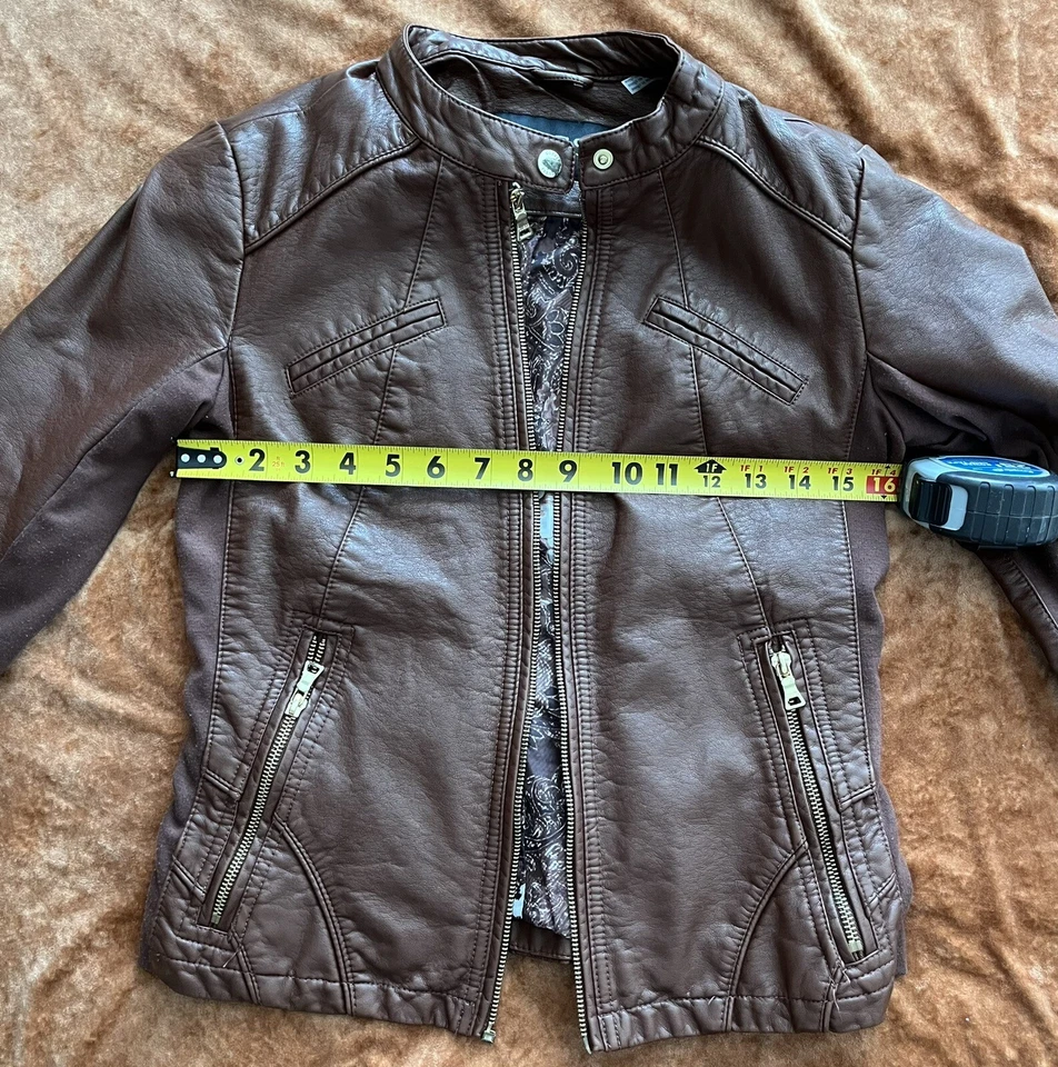 Guess Women’s Leather Brown Jacket Size Small - Image 4 of 4