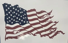 34" X 21.5" American Flag USA Decal Sticker Truck Car Window