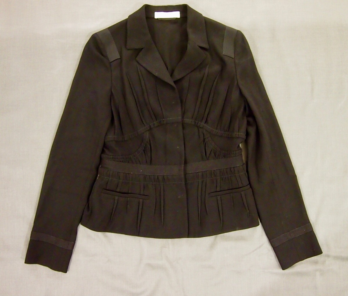 プラダ　テーラードジャケット　ブラック　42 PRADA レディース Prada Black Fitted Women's Suit/Blazer Jacket, 42, US 6/8