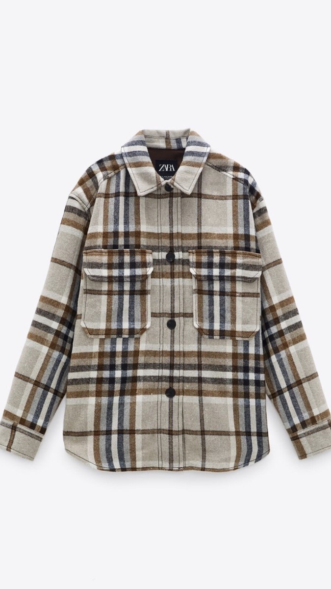 Light Brown Bershka Trenchcoat Kariert Zara Beige Brown Plaid