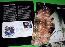 STS-8 1983 OFFICIAL NASA COVER & FOLDER, FLOWN ON THE CHALLENGER SHUTTLE, #1909