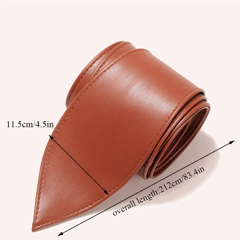 Lady Obi Bow Belt Cinch Waistband Waistband Kimono Corset Wide Faux Leather Tie& - Image 2 of 4