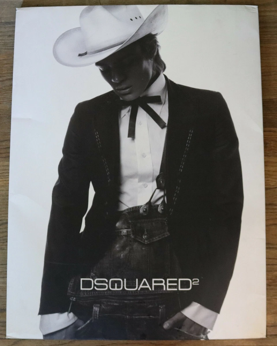 Dsquared2 older in store display easel board cowboy gay interest