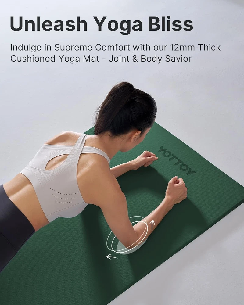 Extra Thick 1/2 Inch Non-Slip TPE Yoga Exercise Mat Professional
