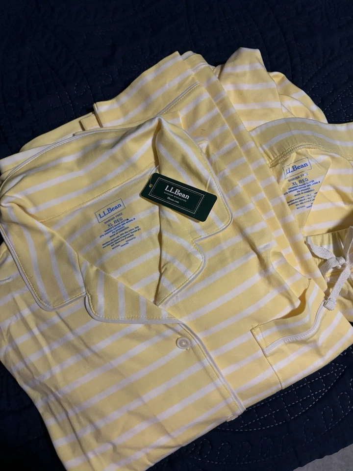 Conjunto de pijama súper suave a rayas L.L.Bean para mujer XL NUEVO CON ETIQUETAS Foto 3 de 3