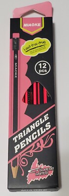 Rare Miaoke Triangle High Grade Real Wood Pencils Draw, Draft, Sketching 