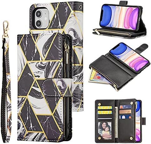 Wallet Case for iPhone 11| Premium Vintage PU Leather Magnetic Closure Handbag Z