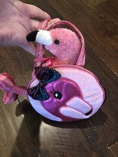 Aurora Pink Flamingo Plush In Purse