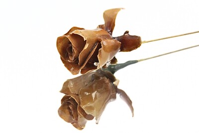 Sweet Delicate Antique Plaster Rose 3D Bud Stick Pin