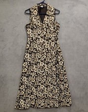 Coldwater Creek Maxi Dress Women SZ 6 Floral Sleeveless Classic Sheer Flowy