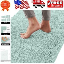 Ultra Absorbent 24x17 Chenille Bath Mat with Rubber Backing - Fade Resistant