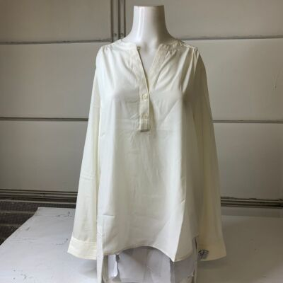 #ad J.CREW Popover Placket Blouse Women#x27;s Size M in Marine Salt $35.55