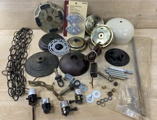 lamp parts ASSORTED MIXED LOT Electric Antique Vintage Light Hanging Chandelier