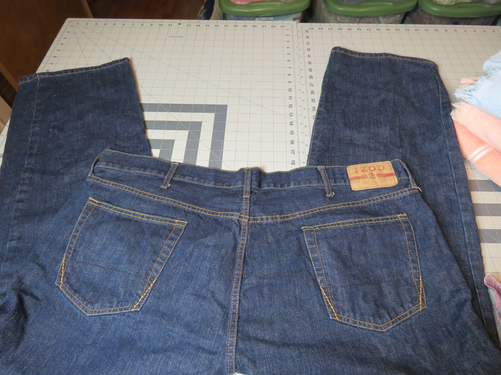 's Jeans 46x30 Roomier Leg Indigo Big Cotton Stretch Comfort