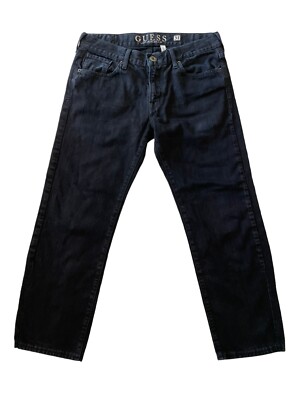 Guess Los Angeles Jeans Lincoln Slim Straight Black Men's 31x26