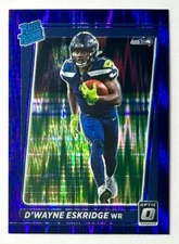 2021 Optic D’Wayne Eskridge Purple Shock Prizm Rookie SP RC 219 Seahawks Western