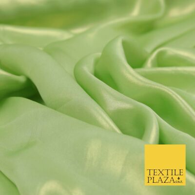 APPLE GREEN Fine Silky Metallic Shimmer Satin Georgette Dress Fabric Drape  1432 | eBay