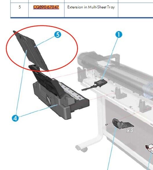 CQ890-67047 For HP Designjet T120 T520 T730 T830 Multi-sheet CQ890-67047 For HP Designjet T120 T520 T730 T830 Multi-sheet