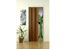 PORTE PORTA A SOFFIETTO 83x214 CM SCORREVOLE IN PVC DA INTERNO BIANCA NOCE