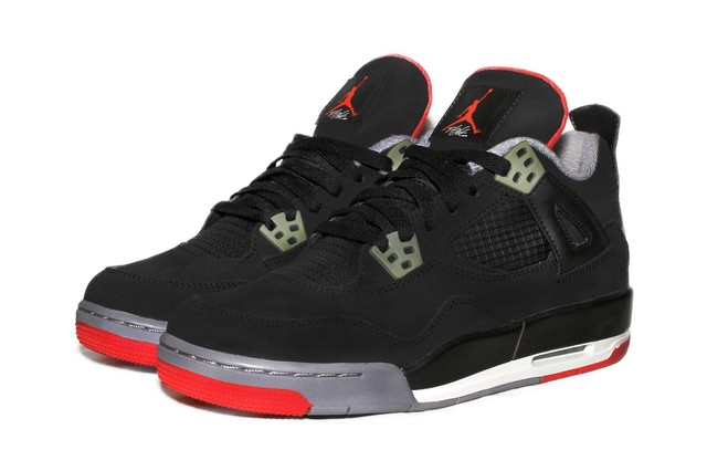 Nike Air Jordan Retro IV 4 Bred Fire Red Black Cement Size 7 GS 2012 SOLD OUT | eBay