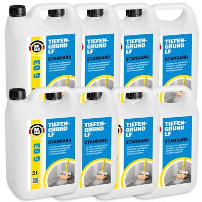 Tiefengrund 40L Tiefgrund LF Voranstrich Farben Tapeten Putz Gips Primer G03