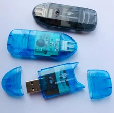 5pcs SD card reader camera large TF Card MMC transparent blue black USB 2.0