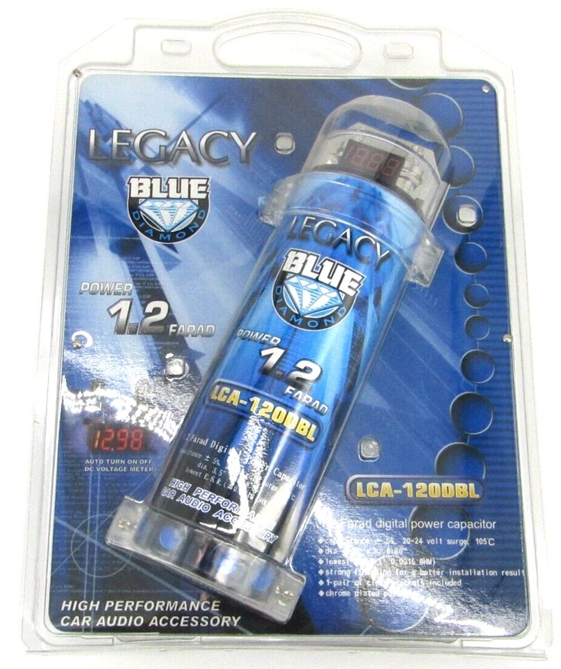 Condensador digital de audio 1,2 faradios amplificador de graves de alta calidad para automóvil 3,5" x 8,86" Foto 3 de 4