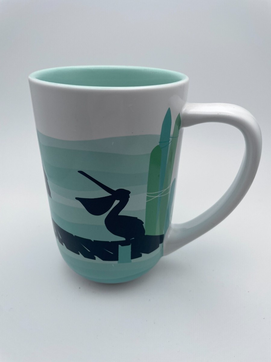 Davids Tea Pelican Color Changing Coffee Mug Beach Birds Pier Ocean 16oz B45
