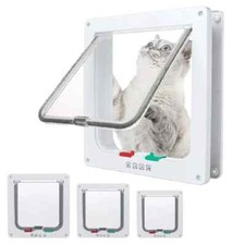 Cat Door Flap Extra Large Outer Size 11" x 9.8" , 4 Way Locking for Interior...