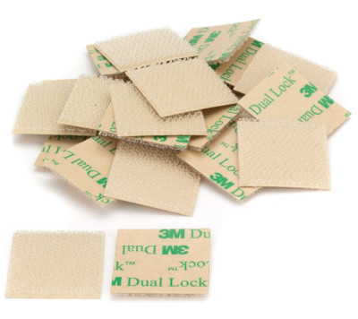 10 x transparente 3M DUAL LOCK PADS, selbstklebendes LOW PROFILE SJ4570 Klebeband, 25 mm x 25 mm