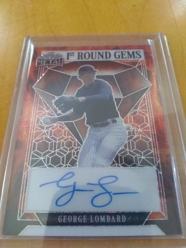 GEORGE LOMBARD  AUTO RC SP #3/3!📈 2023 LEAF METAL 1ST ROUND GEMS💎 FIRE 🔥 MOJO - Image 4 of 4