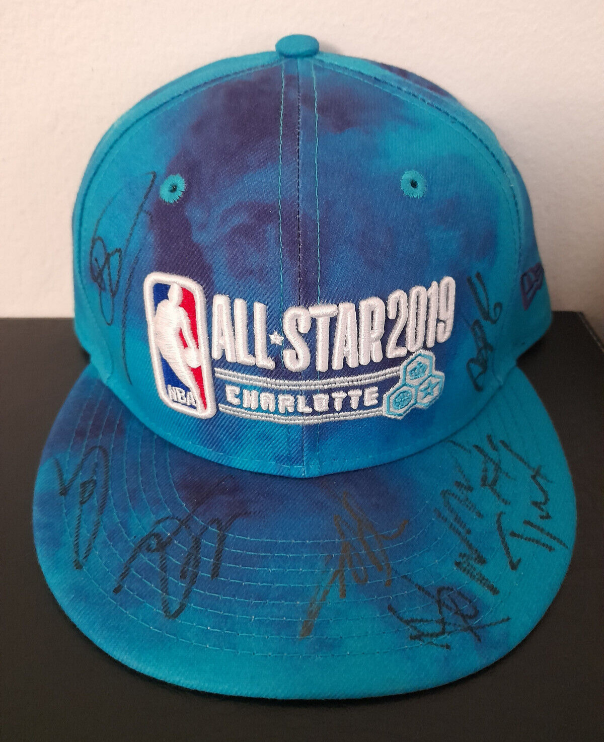 PSA/DNA 2019 All-Star Cap (9) Signed Autograph Stephen Curry Dirk Nowitzki Fox