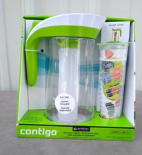 Contigo 72 oz Fruit Infuser Pitcher Set 100% Spill-Proof Brand New