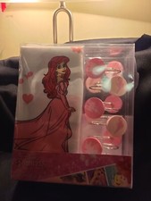 Disney Princess Fabric Shower Curtain and Hook Set 70" x 72"