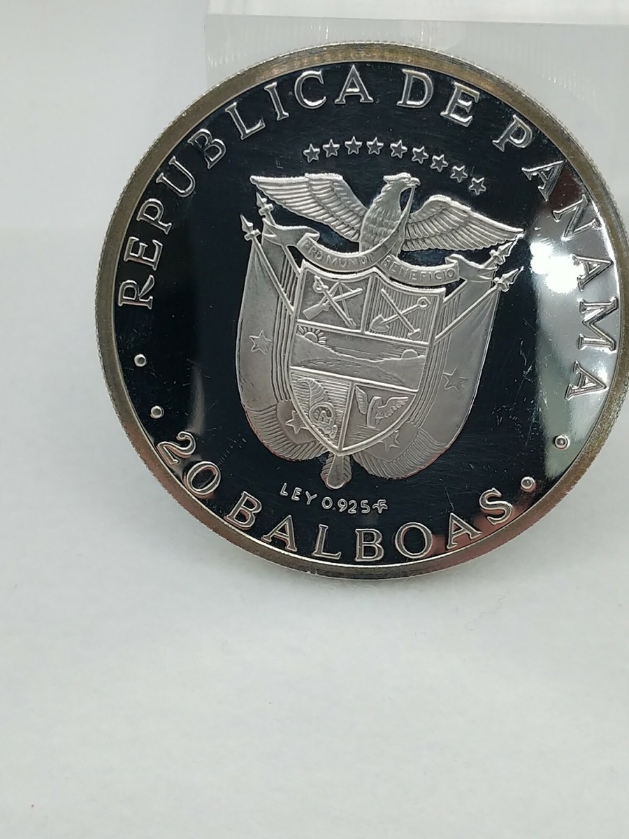 コレクション 1974 Panama 20 Balboas Coin 1974 Panama 20 Balboas Simon Bolivar 4.16 oz .925 Silver