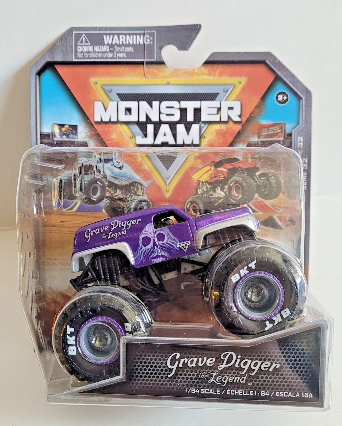 Spin Master 2023 Monster Jam  Series 32 Grave Digger  The Legend Purple 1:64th