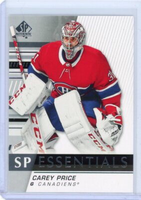 2019-20 UD SP Authentic Carey Price SP Essentials Insert - Montreal Canadiens