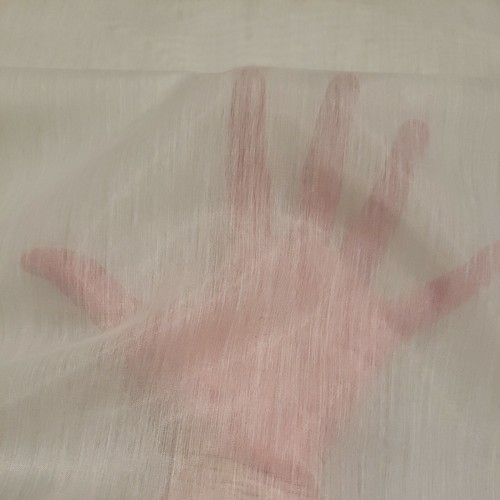 21+ Yards Vintage transparenter cremeweißer Stoff 48" Breite, 1 durchgehendes Stück - Bild 3 von 3