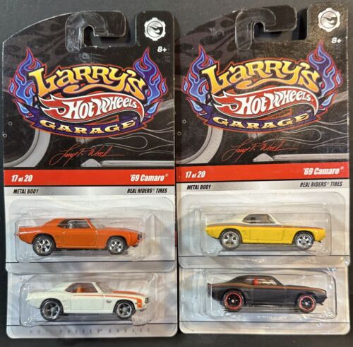 Hot Wheels Larry's Garage '69 Camaro Collection Real Riders Lot Of 4 Redline - Picture 10 of 11