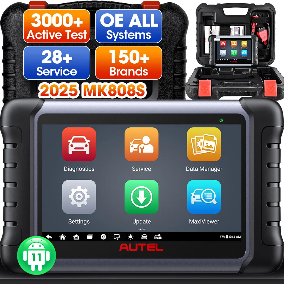 2025 Autel MaxiCOM MK808S Bidirectional Car Diagnostic Scanner Tool Key Coding - Image 2 of 4