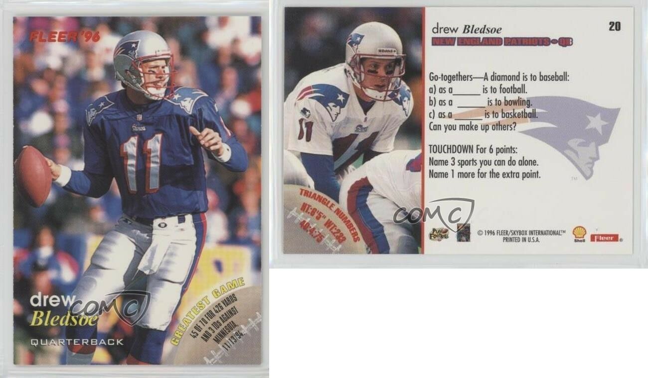 1996 Fleer Shell FACT Drew Bledsoe #20