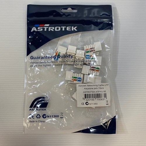 Astrotek CAT5e UTP Network Keystone Jack for Socket kit 10ps per pack - 第 1/3 張圖片