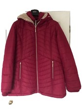 D.e.t.a.i.l.s. Puffer Coat With Hood In Gorgeous Red Size Xl.