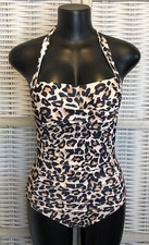 Womens One Piece Swimsuit Size Small Leopard.