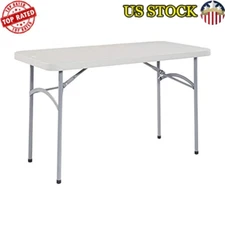 Multipurpose Folding Table Indoor Outdoor Heavy Duty Resin 4Ft Portable New