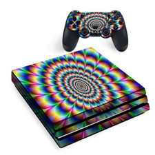 PS4 Pro Console Skins Decal Wrap ONLY - Trippy hologram dizzy