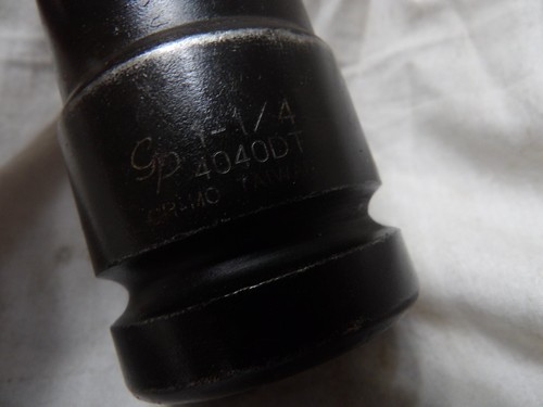 Grey Pneumatic 1" Drive 1-1/4" Extra Deep Thin Wall Impact Socket 4040DT - Picture 3 of 6