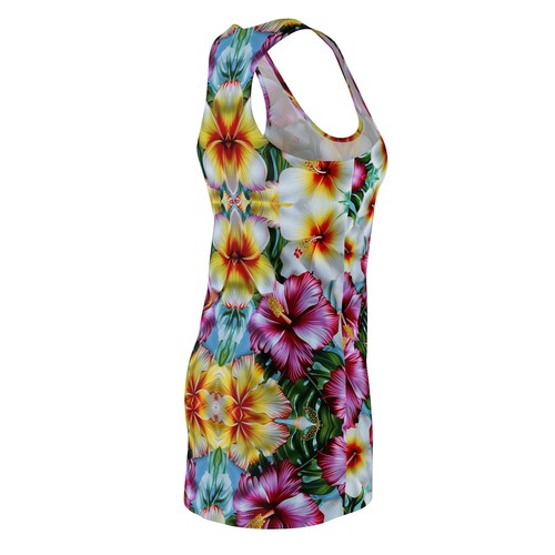 Blumenmuster Tropical Sommer Damen Schnitt & Nähen Racerback Kleid (aop) - Bild 4 von 4