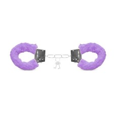 Simple Female Adult Handcuffs in Purple for Costume Theater Reenactment Bedroom